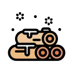 Firewood Log Winter Wood Snow SVG Icon